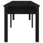 vidaXL Panca Giardino 2 Posti Nera 203,5x44x45cm Legno Massello Pino