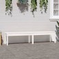 vidaXL Panca Giardino 2 Posti Bianca 203,5x44x45cm Legno Massello Pino vidaXL Panca Giardino 2 Posti Bianca 203,5x44x45cm Legno Massello Pino
