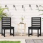 vidaXL Sedie da Giardino 2pz Nere 50x48x91,5 cm Legno Massello di Pino vidaXL Sedie da Giardino 2pz Nere 50x48x91,5 cm Legno Massello di Pino