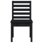 vidaXL Sedie da Giardino 2pz Nere 50x48x91,5 cm Legno Massello di Pino vidaXL Sedie da Giardino 2pz Nere 50x48x91,5 cm Legno Massello di Pino