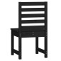 vidaXL Sedie da Giardino 2pz Nere 50x48x91,5 cm Legno Massello di Pino vidaXL Sedie da Giardino 2pz Nere 50x48x91,5 cm Legno Massello di Pino