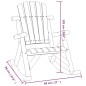 vidaXL Sedia a Dondolo Giardino 69x96x101cm Legno Massello Abete Rosso