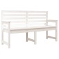 vidaXL Panca da Giardino Bianca 159,5x48x91,5cm Legno Massello di Pino