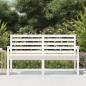 vidaXL Panca da Giardino Bianca 159,5x48x91,5cm Legno Massello di Pino