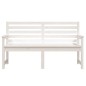 vidaXL Panca da Giardino Bianca 159,5x48x91,5cm Legno Massello di Pino