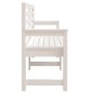 vidaXL Panca da Giardino Bianca 159,5x48x91,5cm Legno Massello di Pino