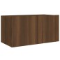 Set Mobili Porta TV 4 pz Rovere Marrone in Legno Multistrato Set Mobili Porta TV 4 pz Rovere Marrone in Legno Multistrato