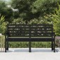 vidaXL Panca da Giardino Nera 159,5x48x91,5 cm Legno Massello di Pino