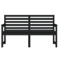 vidaXL Panca da Giardino Nera 159,5x48x91,5 cm Legno Massello di Pino