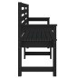 vidaXL Panca da Giardino Nera 159,5x48x91,5 cm Legno Massello di Pino