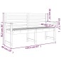 vidaXL Panca da Giardino Nera 159,5x48x91,5 cm Legno Massello di Pino
