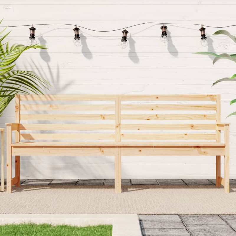 vidaXL Panca da Giardino 203,5x48x91,5 cm in Legno Massello di Pino vidaXL Panca da Giardino 203,5x48x91,5 cm in Legno Massello di Pino