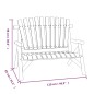 vidaXL Panca Giardino 2 Posti 119x85x98cm Legno Massello Abete Rosso