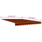 vidaXL Tenda da Sole in Tela Arancione e Marrone 350x250 cm vidaXL Tenda da Sole in Tela Arancione e Marrone 350x250 cm