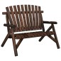 vidaXL Panca Giardino 2 Posti 119x85x98cm Legno Massello Abete Rosso