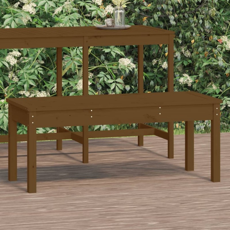 vidaXL Panca da Giardino Miele 109x44x45 cm Legno Massello di Pino vidaXL Panca da Giardino Miele 109x44x45 cm Legno Massello di Pino