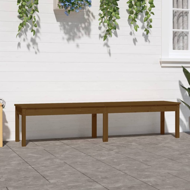 vidaXL Panca Giardino 2 Posti Miele 203,5x44x45cm Legno Massello Pino vidaXL Panca Giardino 2 Posti Miele 203,5x44x45cm Legno Massello Pino