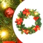 vidaXL Ghirlanda Natalizia con Luci LED Verde 60 cm PVC vidaXL Ghirlanda Natalizia con Luci LED Verde 60 cm PVC