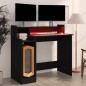 vidaXL Scrivania con Luci LED Nera 97x45x90 cm in Legno Multistrato vidaXL Scrivania con Luci LED Nera 97x45x90 cm in Legno Multistrato