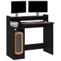 vidaXL Scrivania con Luci LED Nera 97x45x90 cm in Legno Multistrato vidaXL Scrivania con Luci LED Nera 97x45x90 cm in Legno Multistrato