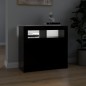 vidaXL Credenza con Luci LED Nera 80x35x75 cm vidaXL Credenza con Luci LED Nera 80x35x75 cm