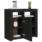 vidaXL Credenza con Luci LED Nera 80x35x75 cm vidaXL Credenza con Luci LED Nera 80x35x75 cm