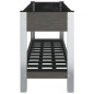vidaXL Fioriera Rialzata Giardino con Ripiano Grigia 120x50x75 cm WPC
