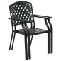 vidaXL Sedie da Esterno 4 pz Design a Rete in Acciaio Nero