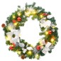 vidaXL Ghirlanda Natalizia con Luci LED Verde 60 cm PVC vidaXL Ghirlanda Natalizia con Luci LED Verde 60 cm PVC