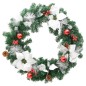 vidaXL Ghirlanda Natalizia con Luci LED Verde 60 cm PVC vidaXL Ghirlanda Natalizia con Luci LED Verde 60 cm PVC