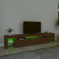 Mobile Porta TV con Luci LED Rovere Marrone 215x36,5x40 cm Mobile Porta TV con Luci LED Rovere Marrone 215x36,5x40 cm
