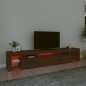 Mobile Porta TV con Luci LED Rovere Marrone 215x36,5x40 cm Mobile Porta TV con Luci LED Rovere Marrone 215x36,5x40 cm