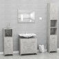 vidaXL Mobile da Bagno Grigio Cemento 60x33x61 cm in Legno Multistrato