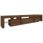 Mobile Porta TV con Luci LED Rovere Marrone 215x36,5x40 cm Mobile Porta TV con Luci LED Rovere Marrone 215x36,5x40 cm