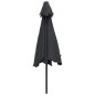 vidaXL Ombrellone da Esterni con LED e Palo in Acciaio 300 cm Nero vidaXL Ombrellone da Esterni con LED e Palo in Acciaio 300 cm Nero