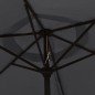 vidaXL Ombrellone da Esterni con LED e Palo in Acciaio 300 cm Nero vidaXL Ombrellone da Esterni con LED e Palo in Acciaio 300 cm Nero