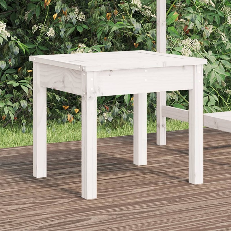 vidaXL Panca da Giardino Bianca 50x44x45 cm Legno Massello di Pino vidaXL Panca da Giardino Bianca 50x44x45 cm Legno Massello di Pino
