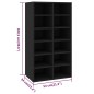 vidaXL Scarpiera Nera 54x34x100,5 cm in Legno Multistrato vidaXL Scarpiera Nera 54x34x100,5 cm in Legno Multistrato