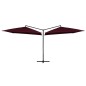 vidaXL Ombrellone Doppio con Palo in Acciaio 250x250 cm Rosso Bordò vidaXL Ombrellone Doppio con Palo in Acciaio 250x250 cm Rosso Bordò
