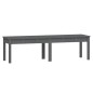 vidaXL Panca Giardino 2 Posti Grigia 159,5x44x45cm Legno Massello Pino
