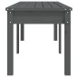 vidaXL Panca Giardino 2 Posti Grigia 159,5x44x45cm Legno Massello Pino