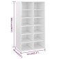 vidaXL Scarpiera Bianco Lucido 54x34x100,5 cm in Legno Multistrato vidaXL Scarpiera Bianco Lucido 54x34x100,5 cm in Legno Multistrato