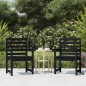 vidaXL Sedie da Giardino 2pz Nere 60x48x91 cm Legno Massello di Pino vidaXL Sedie da Giardino 2pz Nere 60x48x91 cm Legno Massello di Pino