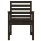 vidaXL Sedie da Giardino 2pz Nere 60x48x91 cm Legno Massello di Pino vidaXL Sedie da Giardino 2pz Nere 60x48x91 cm Legno Massello di Pino