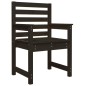 vidaXL Sedie da Giardino 2pz Nere 60x48x91 cm Legno Massello di Pino vidaXL Sedie da Giardino 2pz Nere 60x48x91 cm Legno Massello di Pino