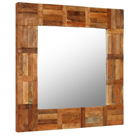 vidaXL Specchio da Parete in Legno Massello di Recupero 60x60 cm
