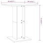 vidaXL Tavolo da Bistrot Bianco Lucido 60x60x75 cm in Truciolato vidaXL Tavolo da Bistrot Bianco Lucido 60x60x75 cm in Truciolato