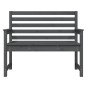 vidaXL Panca da Giardino Grigia 109x48x91,5 cm Legno Massello di Pino