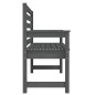 vidaXL Panca da Giardino Grigia 109x48x91,5 cm Legno Massello di Pino