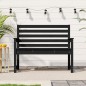 vidaXL Panca da Giardino Nera 109x48x91,5 cm Legno Massello di Pino vidaXL Panca da Giardino Nera 109x48x91,5 cm Legno Massello di Pino